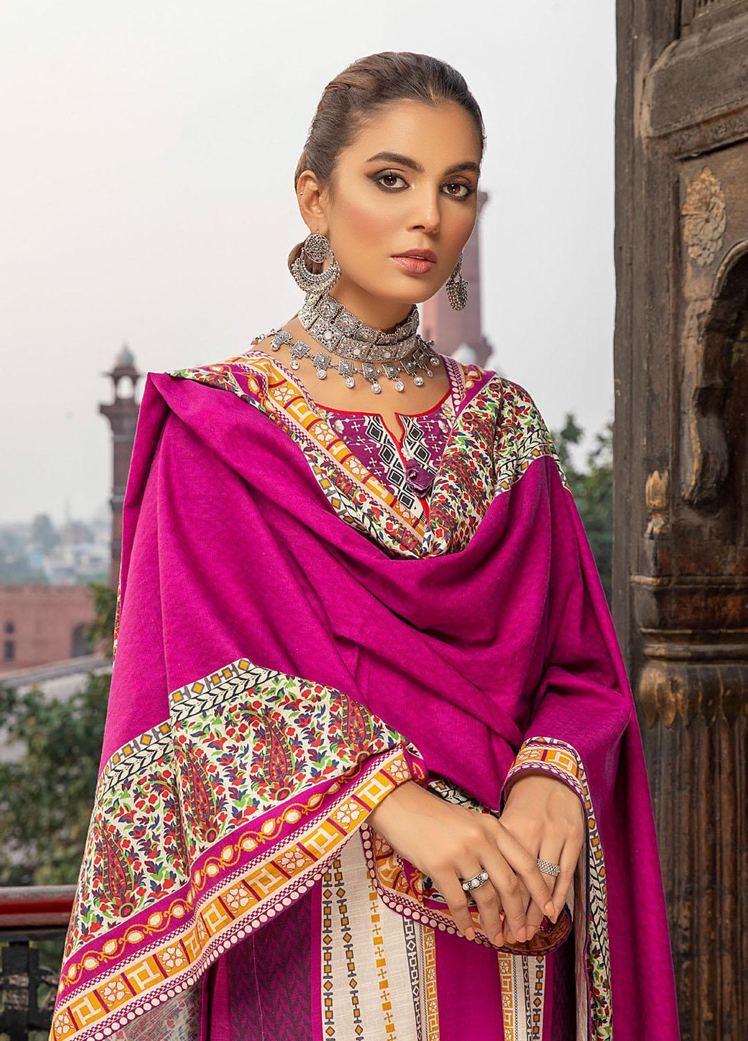 Salina by Regalia Textile Printed Khaddar Suits Unstitched 3 Piece RG21SK D-08 - Winter Collection