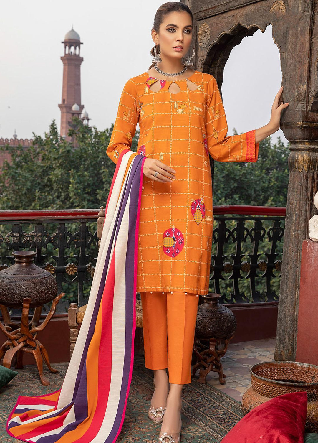 Salina by Regalia Textile Printed Khaddar Suits Unstitched 3 Piece RG21SK D-09 - Winter Collection