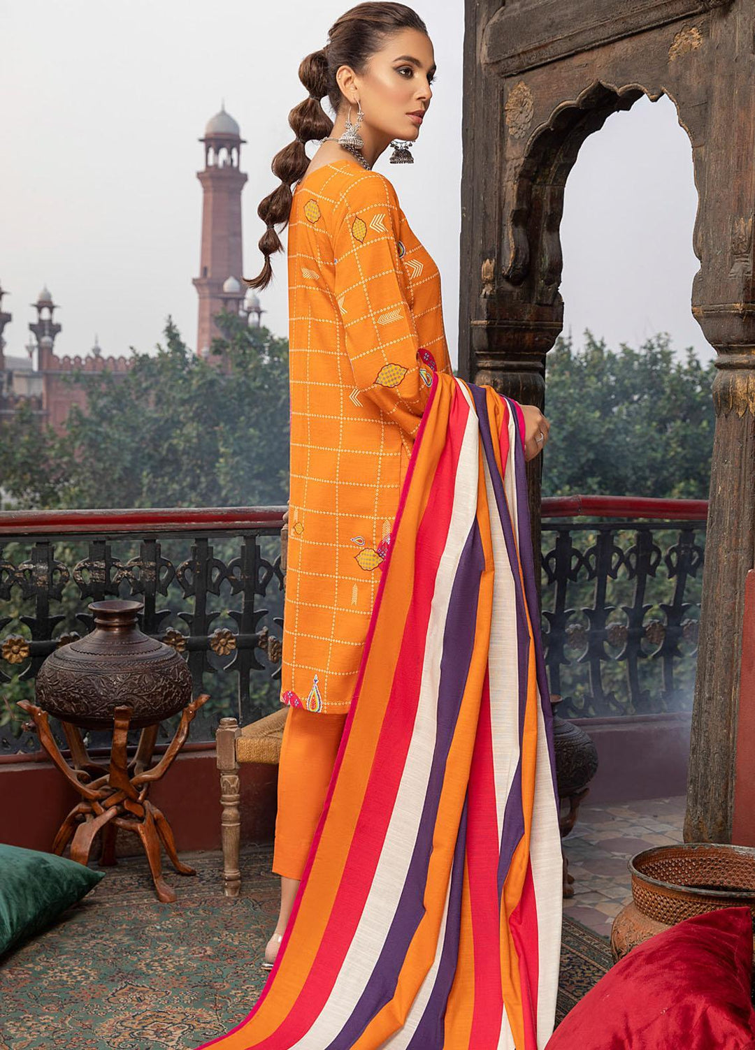 Salina by Regalia Textile Printed Khaddar Suits Unstitched 3 Piece RG21SK D-09 - Winter Collection