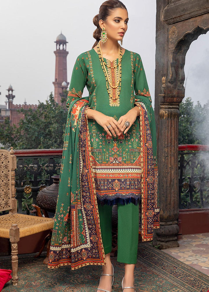 Salina by Regalia Textile Printed Khaddar Suits Unstitched 3 Piece RG21SK D-10 - Winter Collection