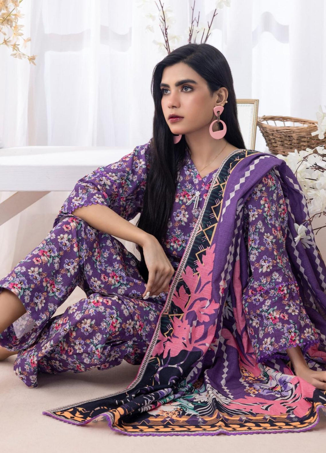 Salina Separates By Regalia Textiles Printed Khaddar Suits Unstitched 3 Piece RGT23SSK D-04 - Winter Collection