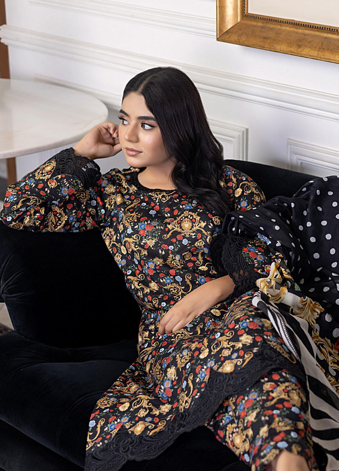 Salina Separates By Regalia Textiles Printed Lawn Suits Unstitched 3 Piece RGT23-SS7 SSV7-03 - Premium Collection