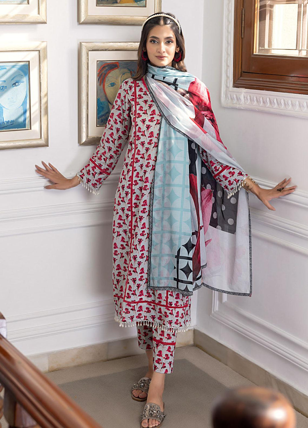 Salina Separates By Regalia Textiles Printed Lawn Suits Unstitched 3 Piece RGT23-SS7 SSV7-04 - Premium Collection