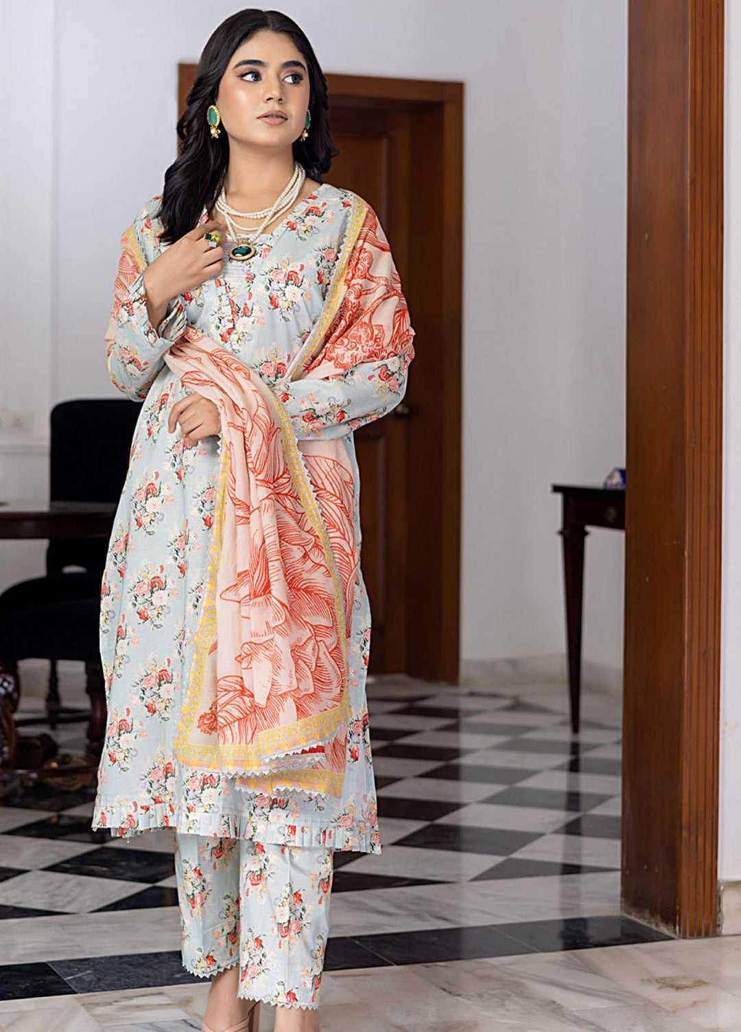 Salina Separates By Regalia Textiles Printed Lawn Suits Unstitched 3 Piece RGT23-SS7 SSV7-12 - Premium Collection