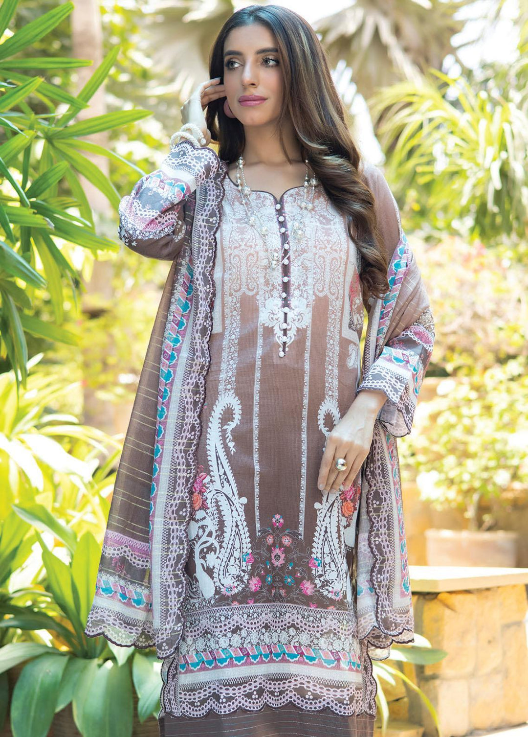Salina Zari By Regalia Textiles Printed Lawn Suits Unstitched 3 Piece RGT23-S9 3 - Summer Collection