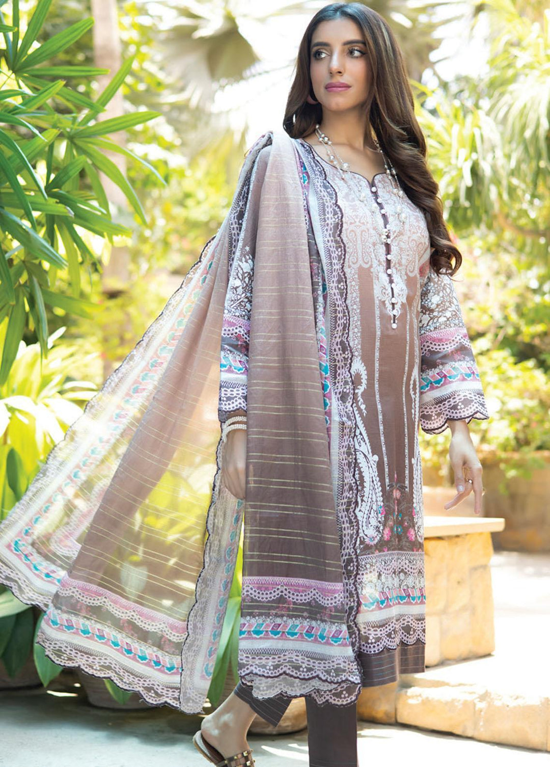 Salina Zari By Regalia Textiles Printed Lawn Suits Unstitched 3 Piece RGT23-S9 3 - Summer Collection