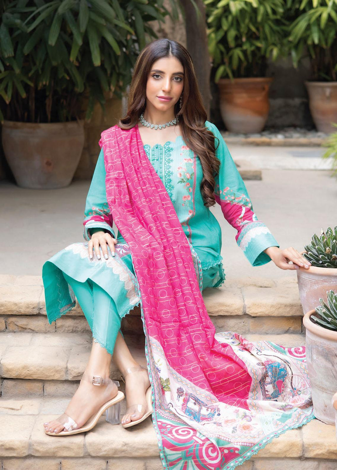 Salina Zari By Regalia Textiles Printed Lawn Suits Unstitched 3 Piece RGT23-S9 7 - Summer Collection