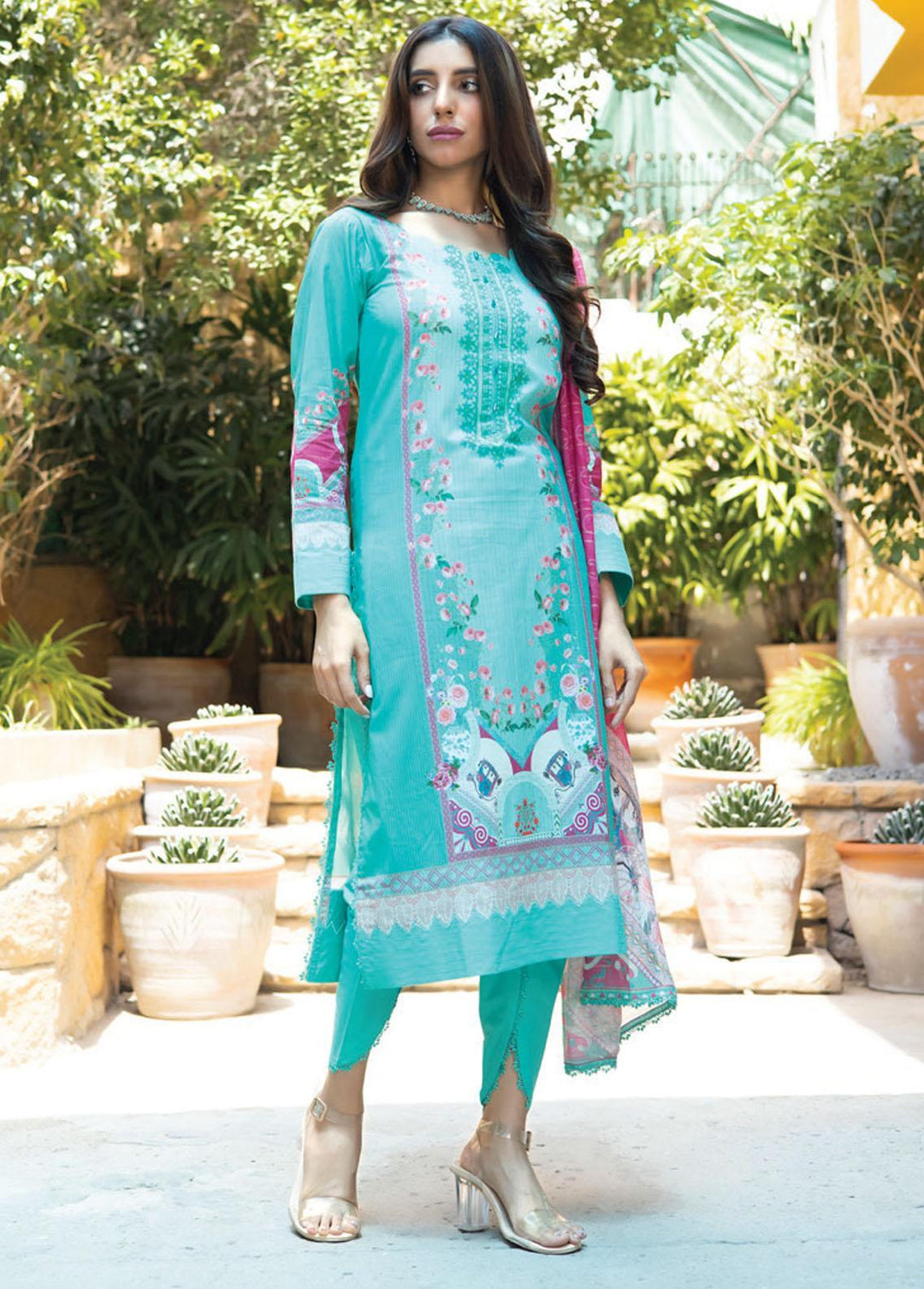 Salina Zari By Regalia Textiles Printed Lawn Suits Unstitched 3 Piece RGT23-S9 7 - Summer Collection
