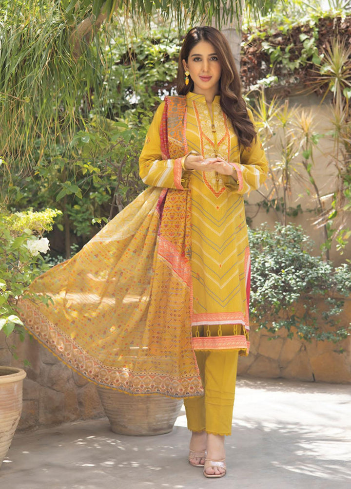 Salina Zari By Regalia Textiles Printed Lawn Suits Unstitched 3 Piece RGT23-S9 9 - Summer Collection