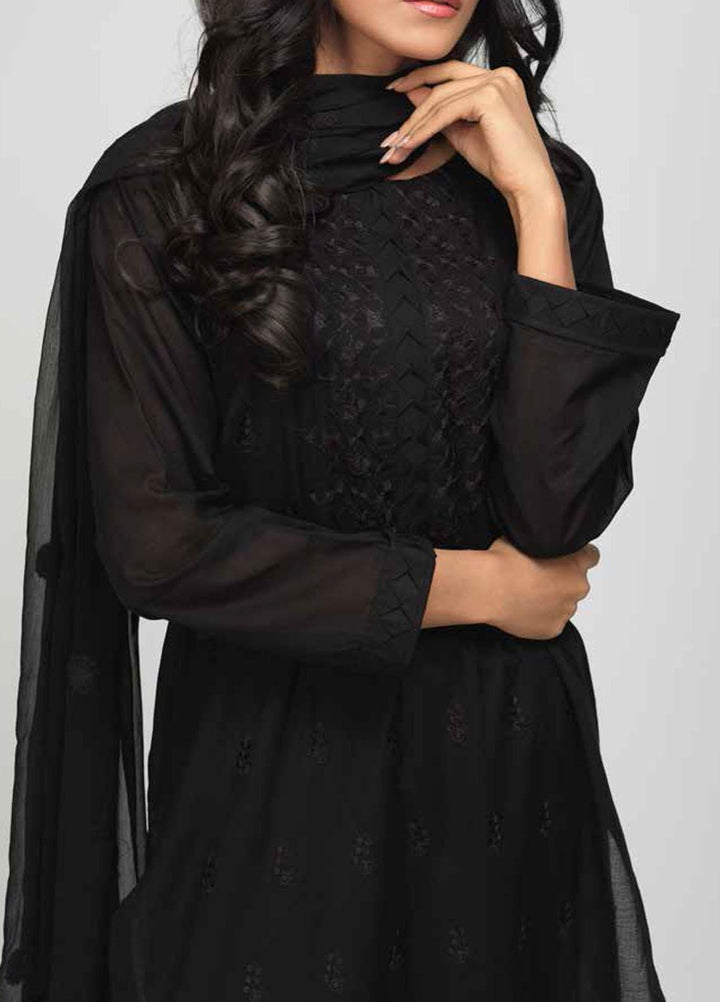 Salitex Black & White Embroidered Lawn Suits Unstitched 3 Piece SL21BW BW-28 - Summer Collection