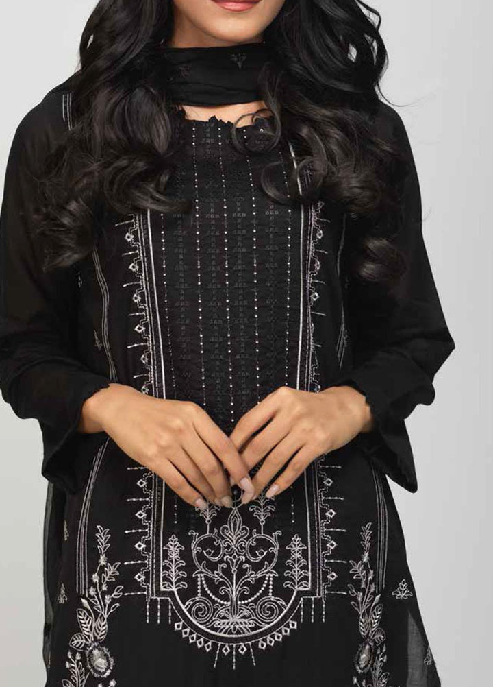 Salitex Black & White Embroidered Lawn Suits Unstitched 3 Piece SL21BW BW-32 - Summer Collection