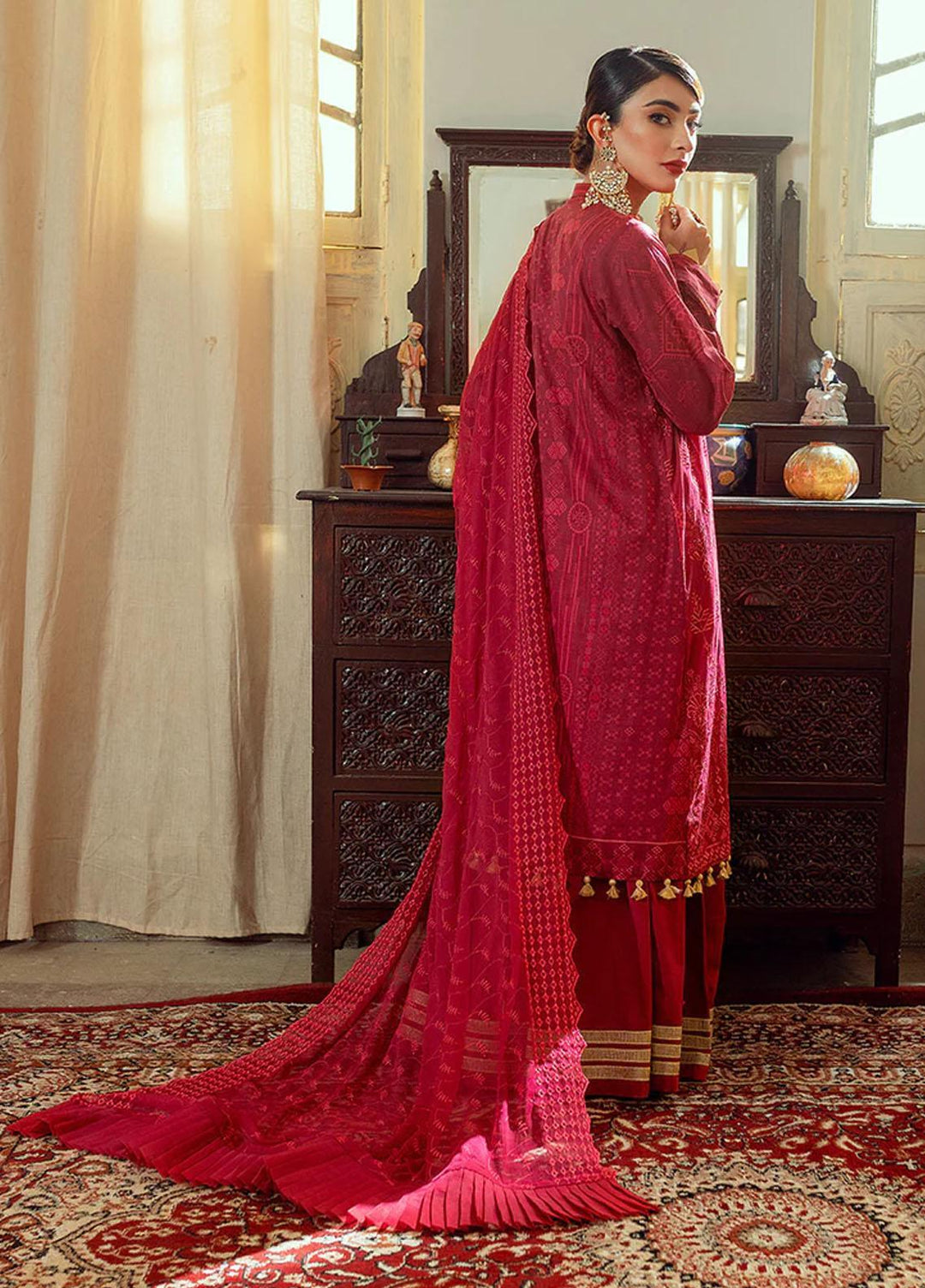 Salitex Embroidered Lawn Suits Unstitched 3 Piece ST22CK WK-01047UT - Festive Collection