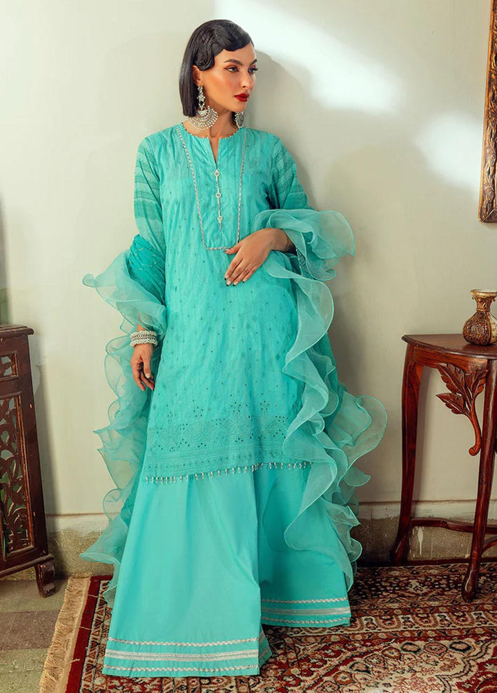 Salitex Embroidered Lawn Suits Unstitched 3 Piece ST22CK WK-01048UT - Festive Collection