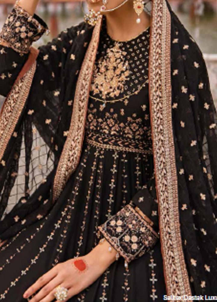 Dastak By Salitex Embroidered Chiffon Suits Unstitched 3 Piece ST22D HC-19 - Luxury Collection