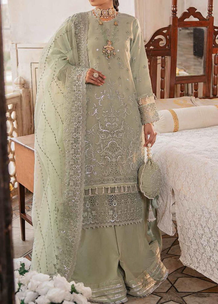Dastak By Salitex Embroidered Organza Suits Unstitched 3 Piece ST22D HC-20 - Luxury Collection