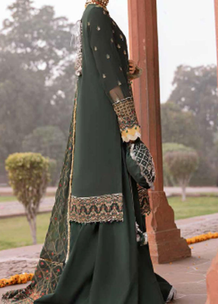 Dastak By Salitex Embroidered Chiffon Suits Unstitched 3 Piece ST22D HC-21 - Luxury Collection