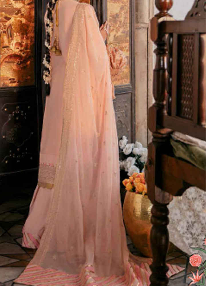 Dastak By Salitex Embroidered Chiffon Suits Unstitched 3 Piece ST22D HC-23 - Luxury Collection