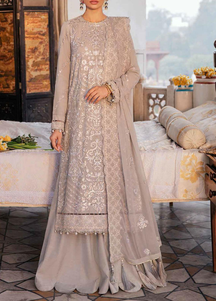 Dastak By Salitex Embroidered Chiffon Suits Unstitched 3 Piece ST22D HC-27 - Luxury Collection