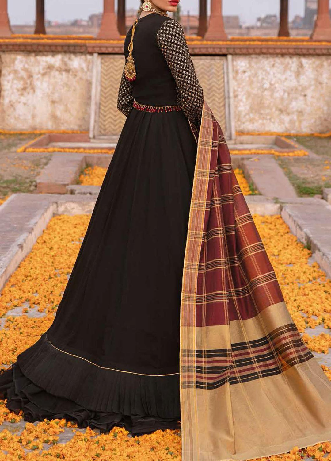 Dastak By Salitex Embroidered Chiffon Suits Unstitched 3 Piece ST22D HC-28 - Luxury Collection