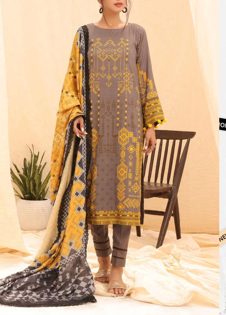 Salitex Printed Linen Suits Unstitched 3 Piece ST22SP WK-01173UT - Winter Collection