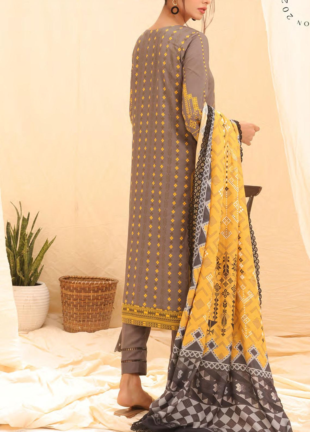 Salitex Printed Linen Suits Unstitched 3 Piece ST22SP WK-01173UT - Winter Collection