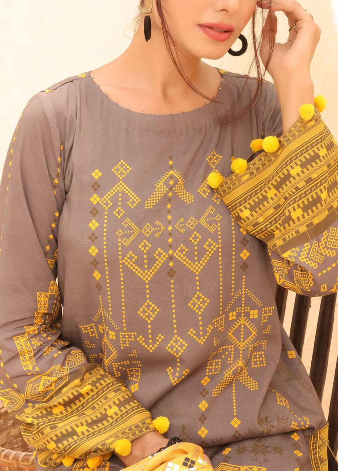 Salitex Printed Linen Suits Unstitched 3 Piece ST22SP WK-01173UT - Winter Collection