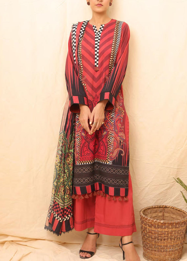 Salitex Printed Linen Suits Unstitched 3 Piece ST22SP WK-01176UT - Winter Collection