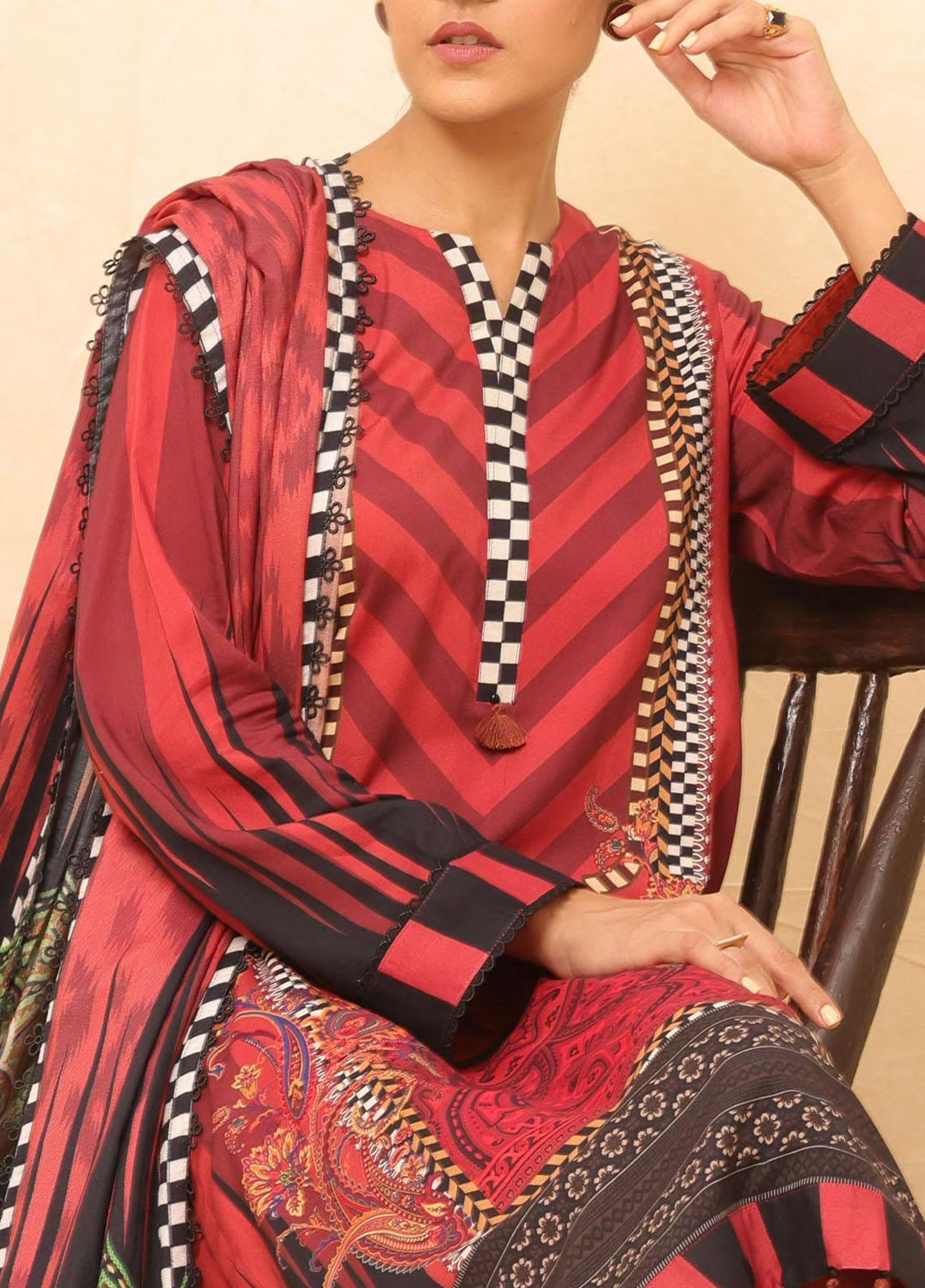 Salitex Printed Linen Suits Unstitched 3 Piece ST22SP WK-01176UT - Winter Collection