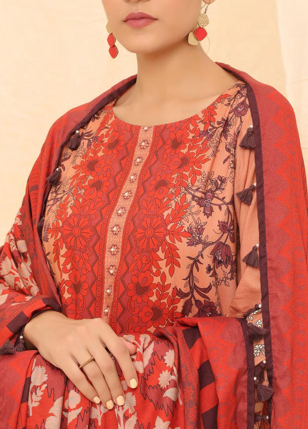 Salitex Printed Linen Suits Unstitched 3 Piece ST22SP WK-01177UT - Winter Collection