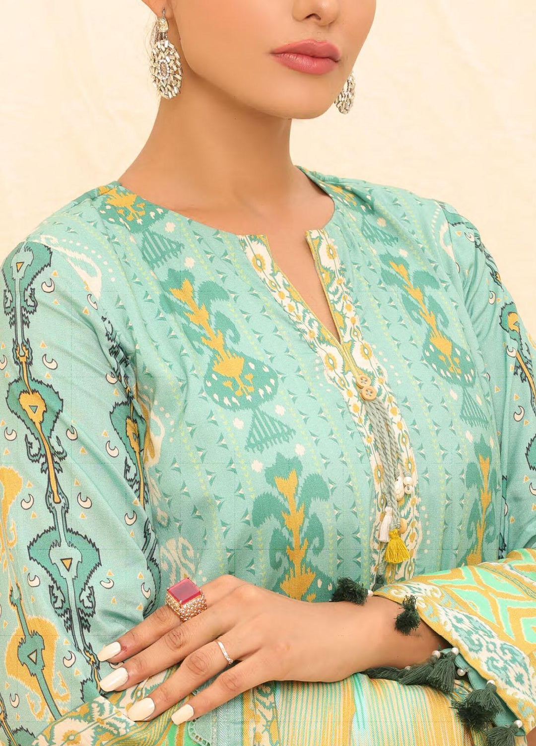 Salitex Printed Linen Suits Unstitched 3 Piece ST22SP WK-01180UT - Winter Collection