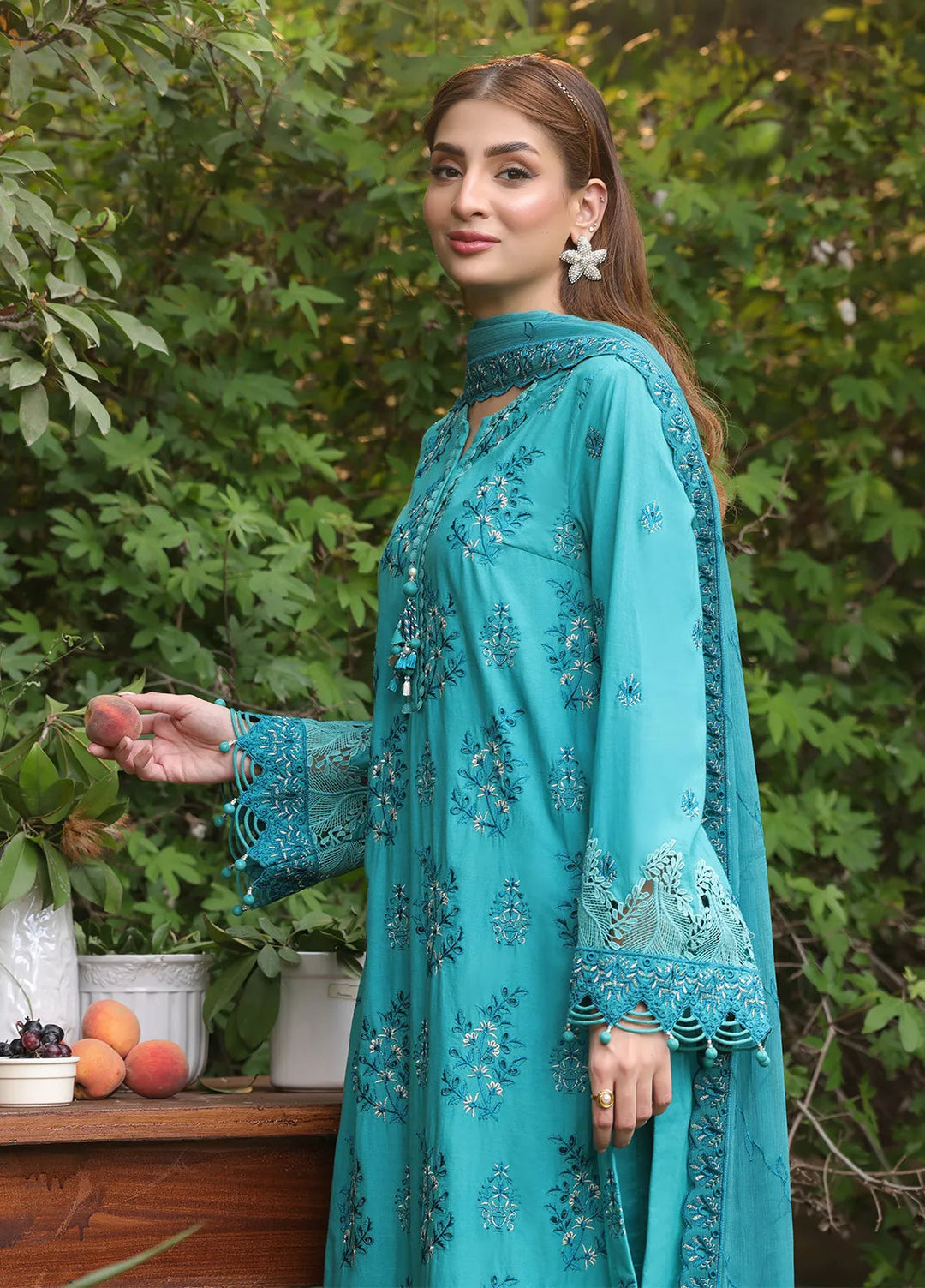 Salitex Embroidered Cambric Suits Unstitched 3 Piece UNS24CK021UT - Summer Collection