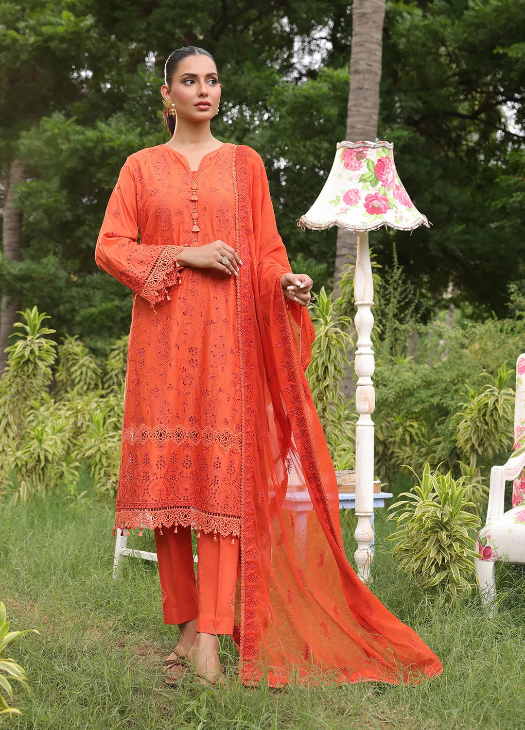 Salitex Embroidered Cambric Suits Unstitched 3 Piece UNW24CK011UT - Summer Collection