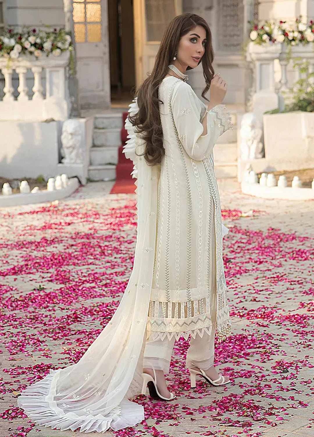 Salitex Embroidered Chiffon Suits Unstitched 3 Piece HC-00001UT - Festive Collection