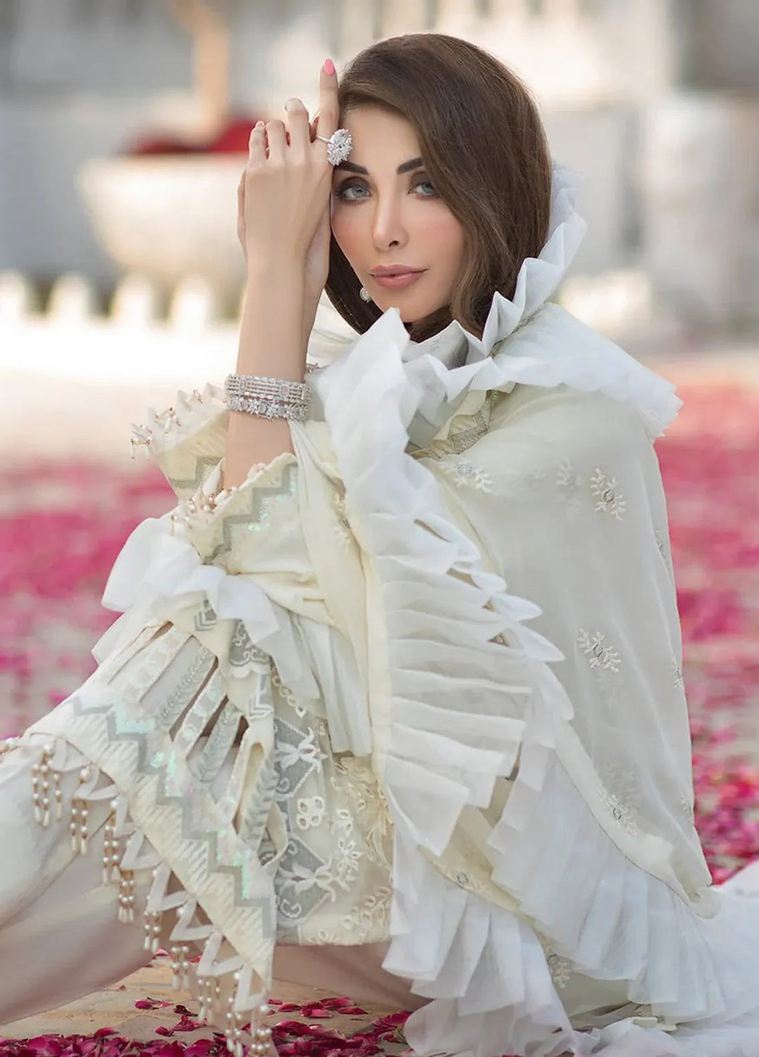 Salitex Embroidered Chiffon Suits Unstitched 3 Piece HC-00001UT - Festive Collection