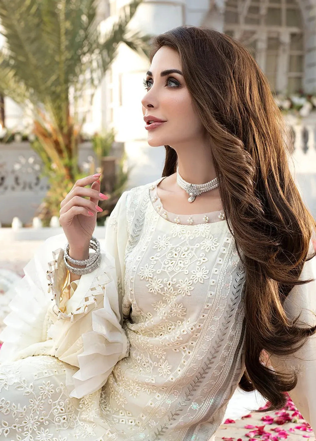 Salitex Embroidered Chiffon Suits Unstitched 3 Piece HC-00001UT - Festive Collection