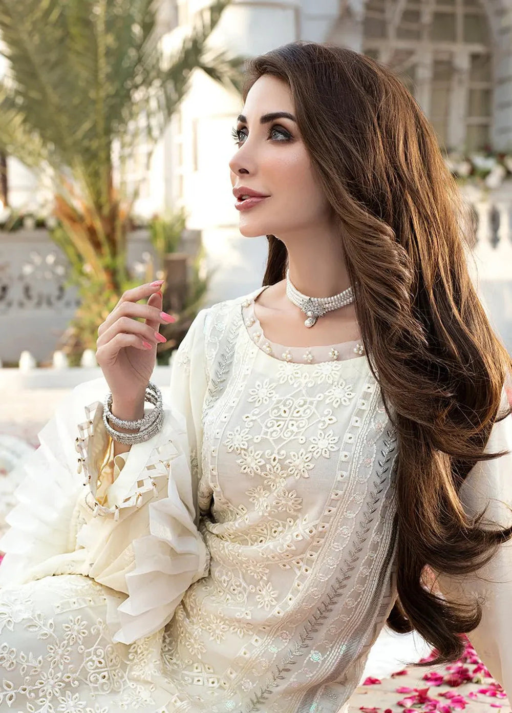 Salitex Embroidered Chiffon Suits Unstitched 3 Piece HC-00001UT - Festive Collection