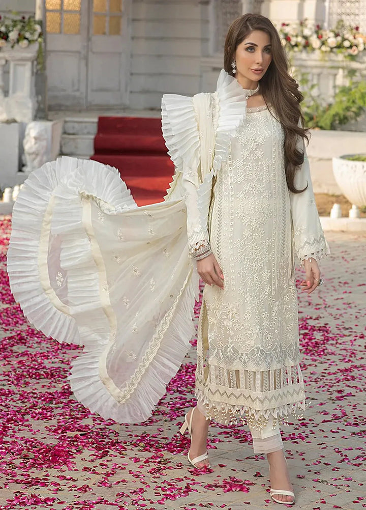 Salitex Embroidered Chiffon Suits Unstitched 3 Piece HC-00001UT - Festive Collection