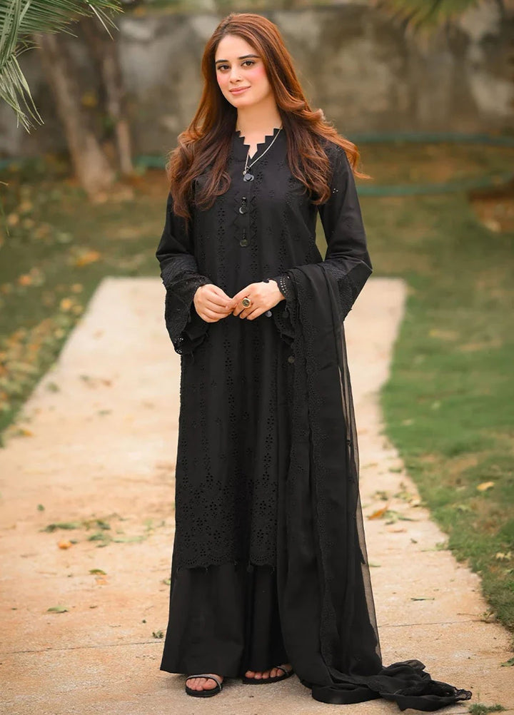 Salitex Embroidered Chikankari Lawn Suits Unstitched 3 Piece SUNS7CK025UT - Summer Collection