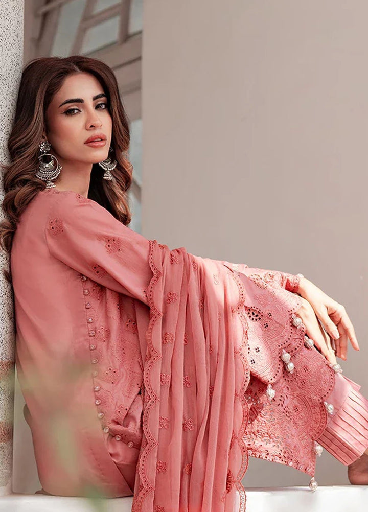 Salitex Embroidered Chikankari Lawn Suits Unstitched 3 Piece SUNS7CK026UT - Summer Collection