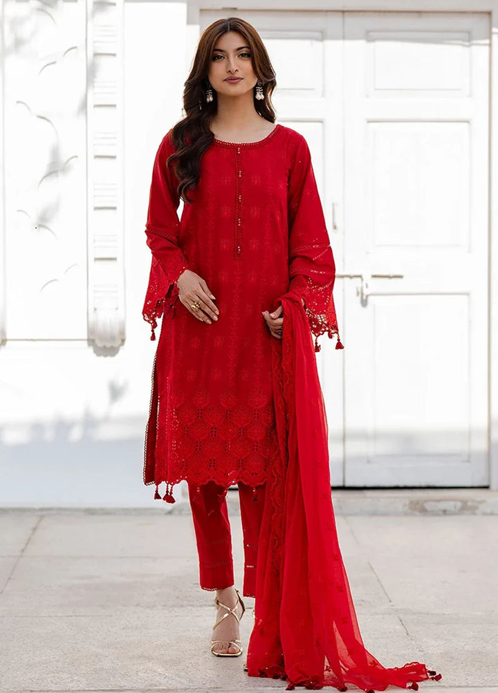 Salitex Embroidered Chikankari Lawn Suits Unstitched 3 Piece SUNS7CK028UT - Summer Collection