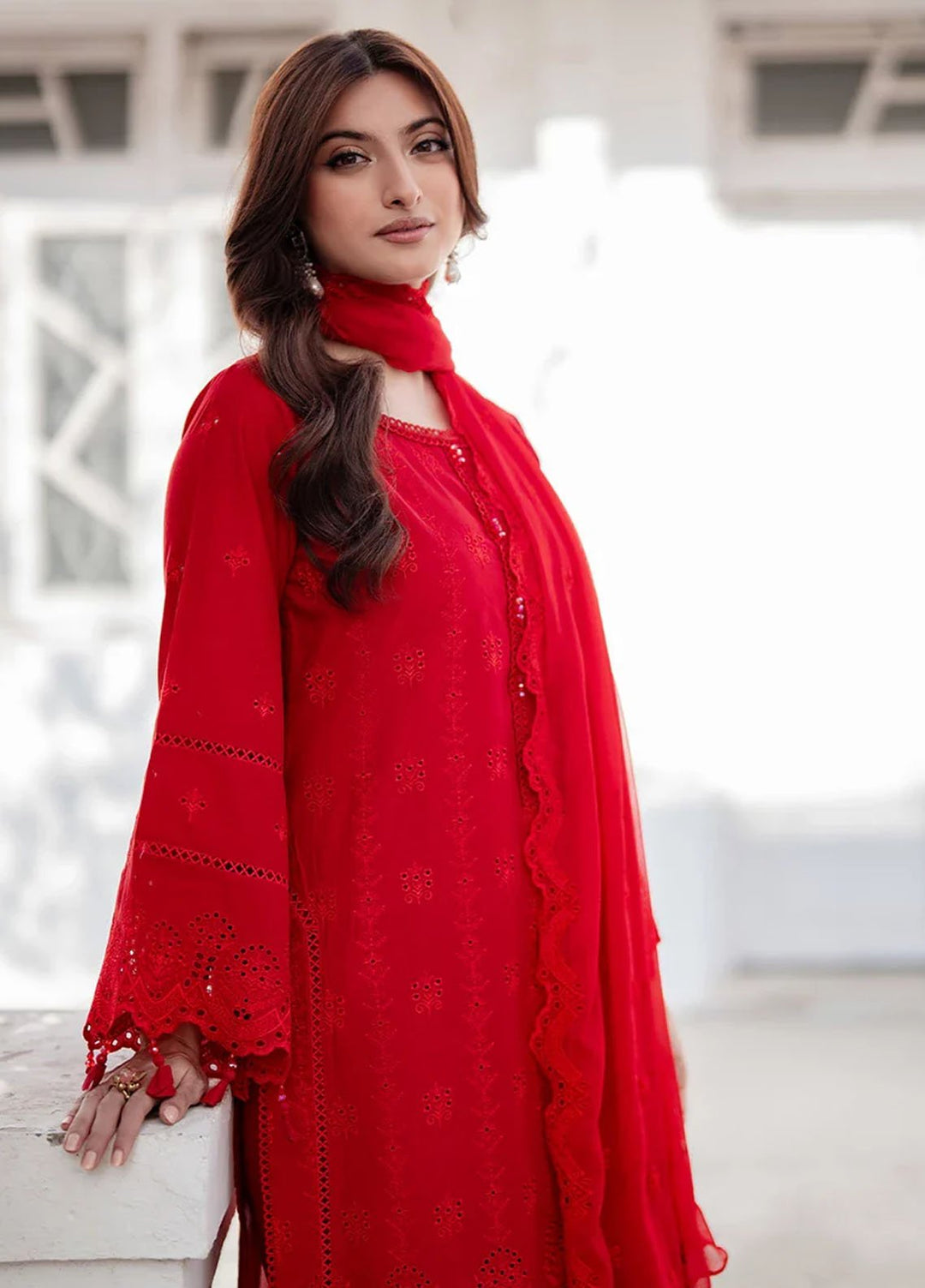 Salitex Embroidered Chikankari Lawn Suits Unstitched 3 Piece SUNS7CK028UT - Summer Collection