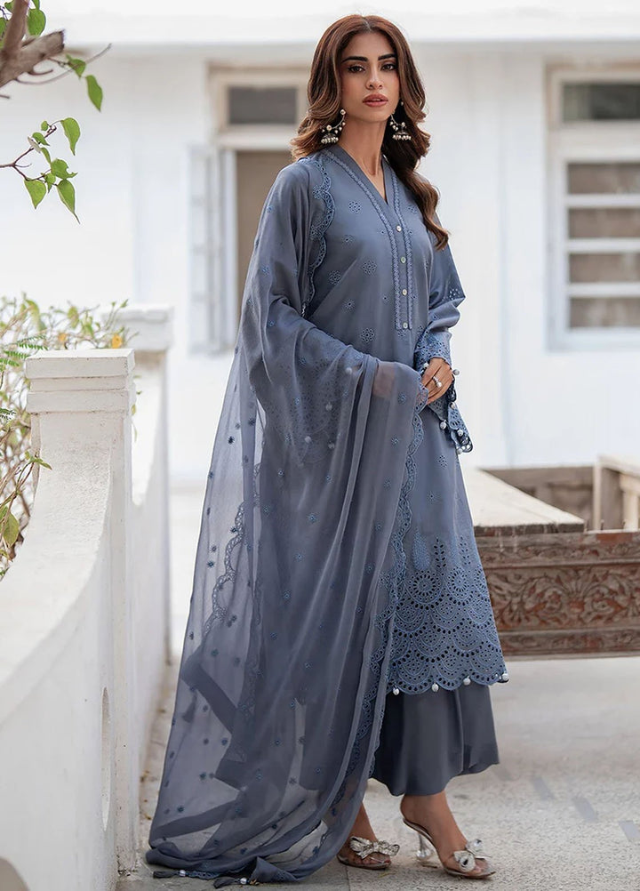 Salitex Embroidered Chikankari Lawn Suits Unstitched 3 Piece SUNS7CK029UT - Summer Collection