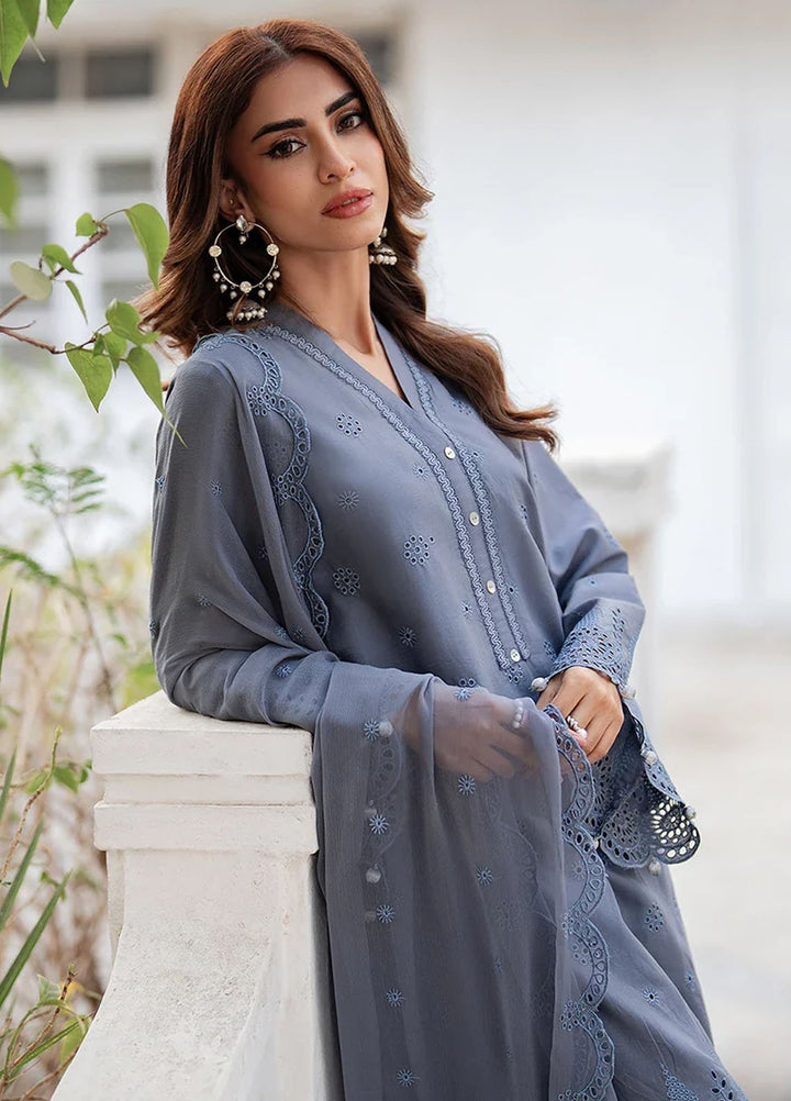 Salitex Embroidered Chikankari Lawn Suits Unstitched 3 Piece SUNS7CK029UT - Summer Collection