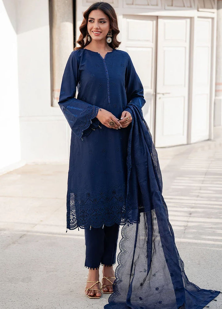 Salitex Embroidered Chikankari Lawn Suits Unstitched 3 Piece SUNS7CK035UT - Summer Collection