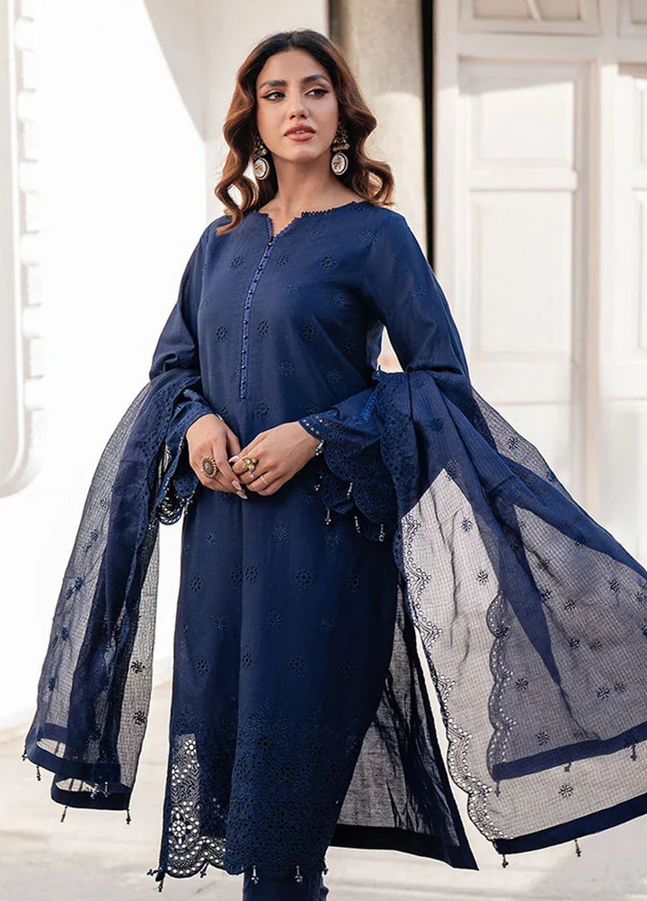 Salitex Embroidered Chikankari Lawn Suits Unstitched 3 Piece SUNS7CK035UT - Summer Collection