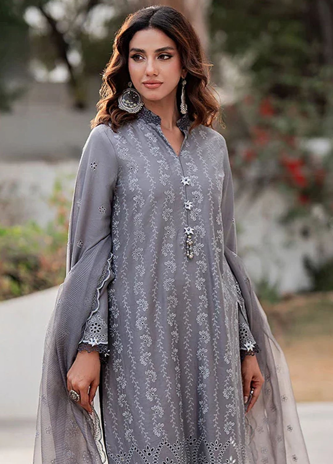Salitex Embroidered Chikankari Lawn Suits Unstitched 3 Piece SUNS7CK037UT - Summer Collection