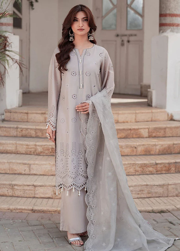 Salitex Embroidered Chikankari Lawn Suits Unstitched 3 Piece SUNS7CK038UT - Summer Collection