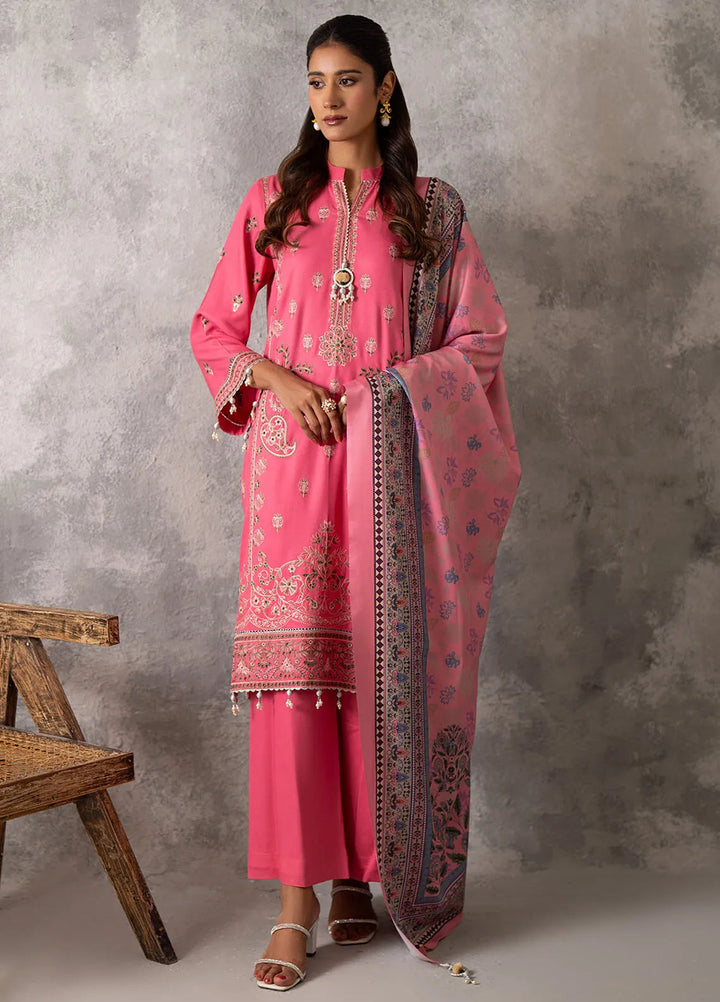 Salitex Embroidered Cottel Suits Unstitched 3 Piece SUNW6MI033UT - Winter Collection