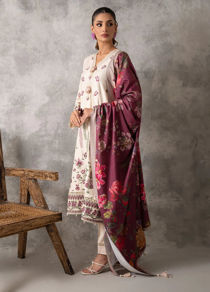 Salitex Embroidered Cottel Suits Unstitched 3 Piece SUNW6MI034UT - Winter Collection