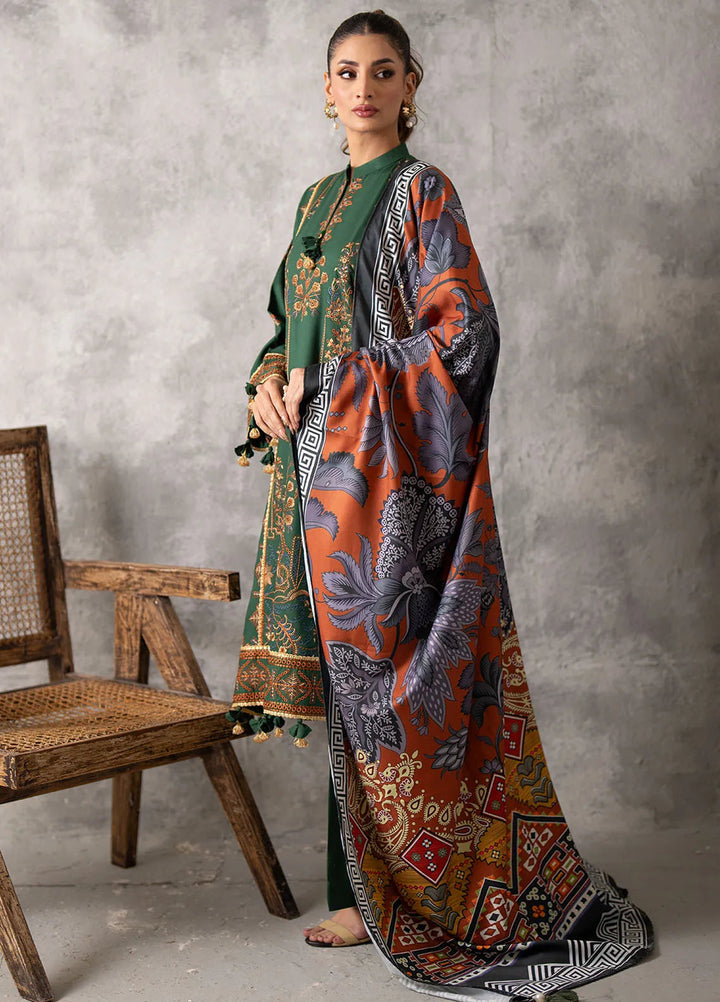 Salitex Embroidered Cottel Suits Unstitched 3 Piece SUNW6MI035UT - Winter Collection